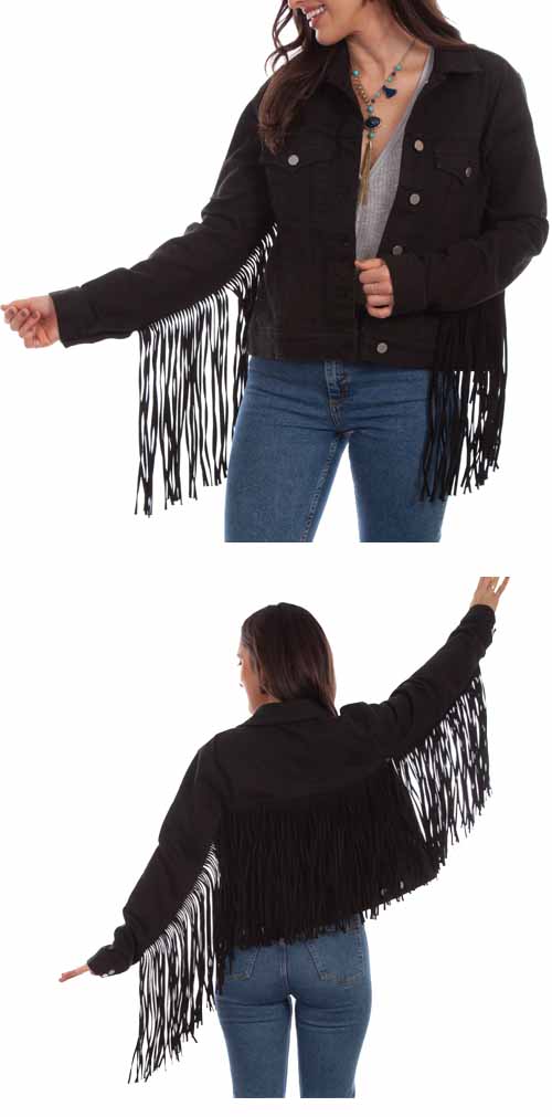 Fringe Denim Jacket*