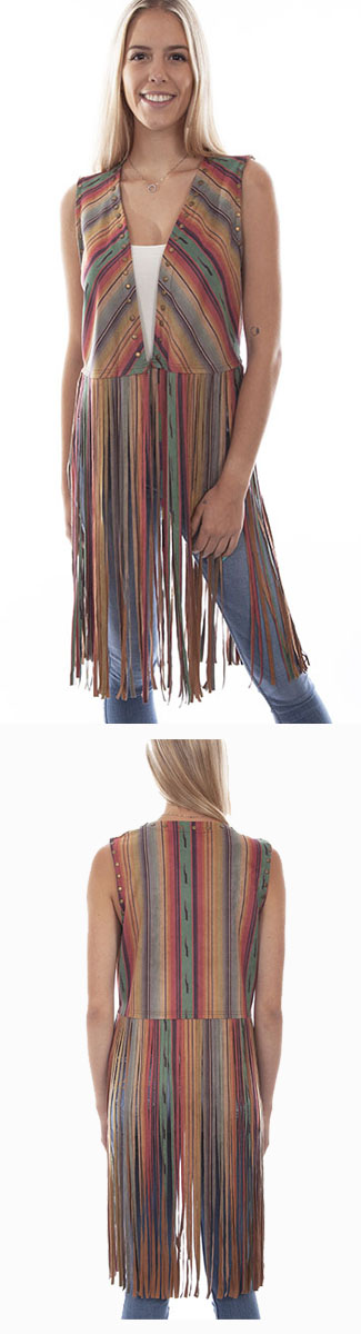 Serape Print Vest