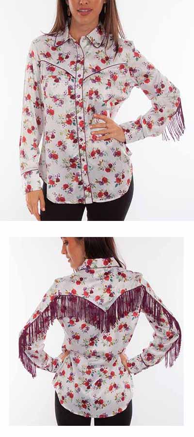 Ladies Western Fringe Blouse