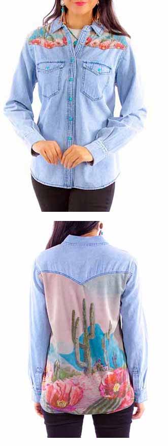 Cactus Denim Blouse