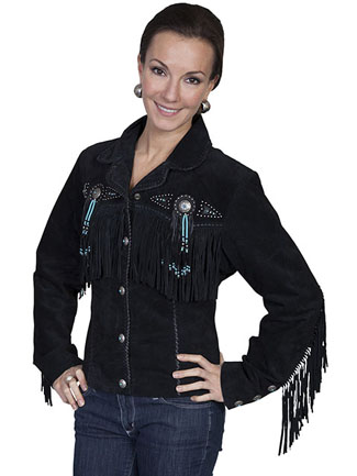 Ladies Fringe & Beaded Jacket