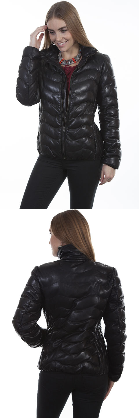 Ribbed Leather Jacket