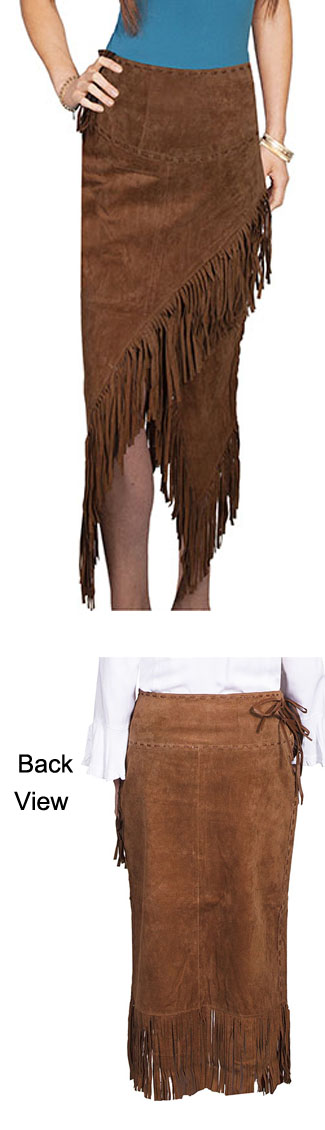 Ladies Long Fringe Skirt