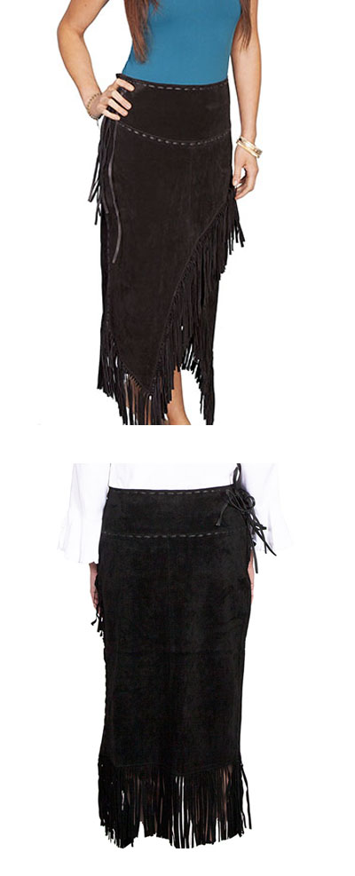 Ladies Long Fringe Skirt