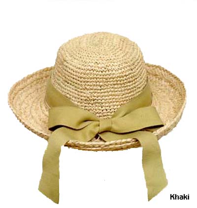 Ladies' Straw Hat - Khaki - CLOSEOUT ITEM