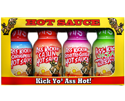 Ass Kickin' Mini Bottles Hot Sauce - 4 Pack