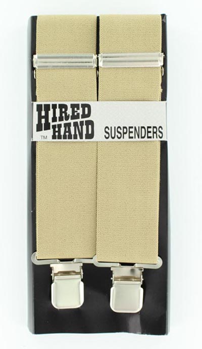 CLIP Suspenders - Tan