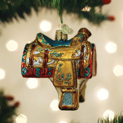 Western Saddle Ornament