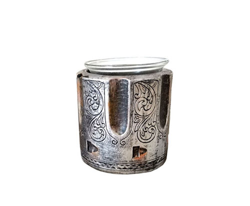 Cylinder Candle Holder - Scroll