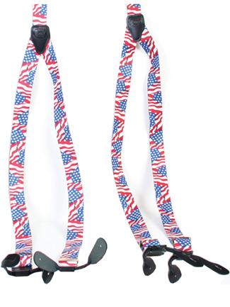 Ladies or Junior Y-back Flag Suspenders 