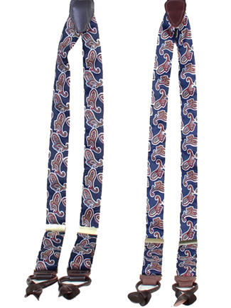 Silk Paisley Suspenders - Ladies or Junior