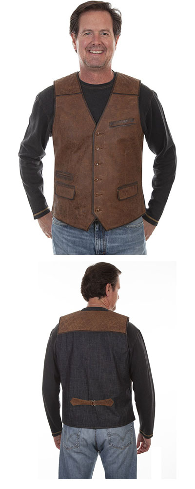 Leather/Canvas Vest