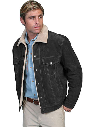 Men's Suede Jacket  w/Sherpa Lining