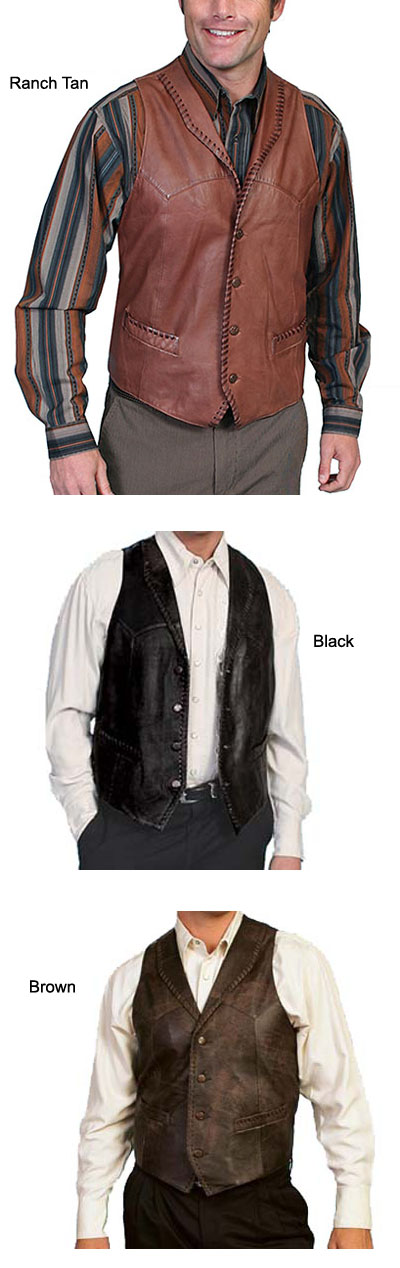 Whipstitch Vest (3 Colors) ( BIG SIZES)