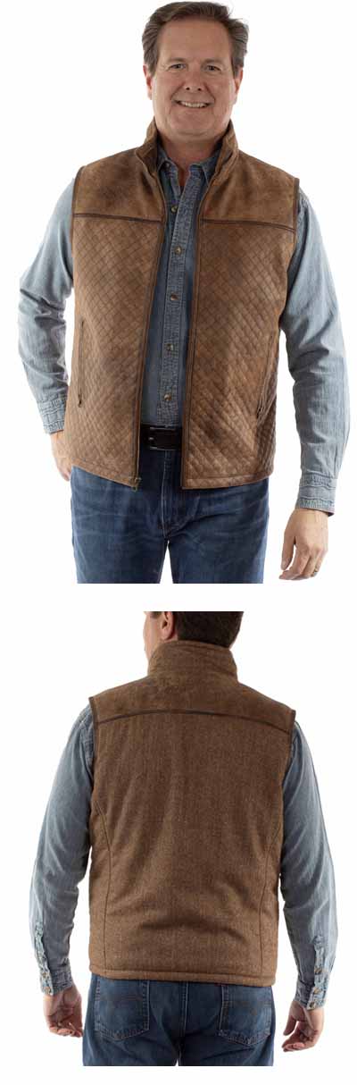 Men's Quilted Leather Vest (BIG)