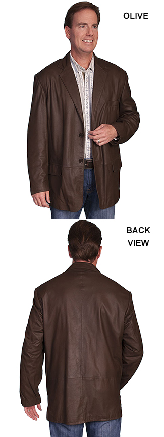 Men's Leather Blazer