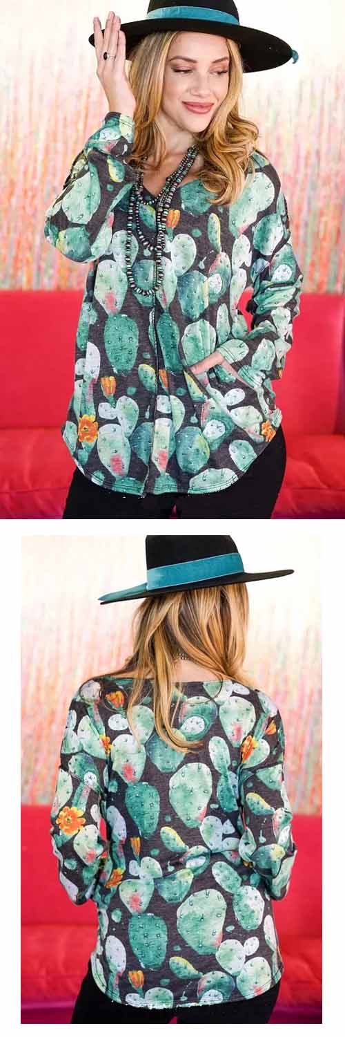 Cactus Long Sleeve Top