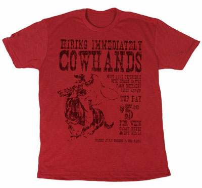 Hiring Cowhands T-Shirt - CLOSEOUT ITEM