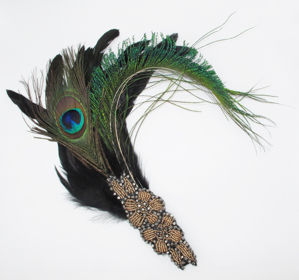 Vintage Feather Hair Clip