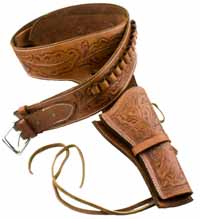 [ Tooled Leather Fast Draw Holster ]