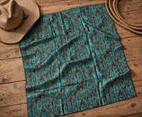 [FashionWest Desert Feather Silk Scarf]