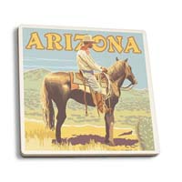 [Lantern Press Arizona Cowboy Coaster]