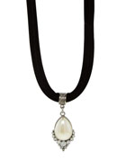 [1928 Jewelry® Black Velvet Choker Necklace]