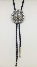 [Double S Round Star Bolo Tie]