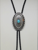 [Double S Oval Concho Bolo Tie]