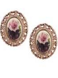 [1928 Jewelry Amy Flower Button Earrings - CLOSE OUT ITEM]