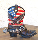 [ Boot Pencil Cup -American Flag]