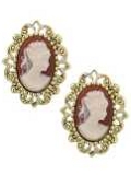 [1928 Jewelry Cameo Post Earrings]