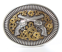 [Nocona Floral Revolver Buckle]