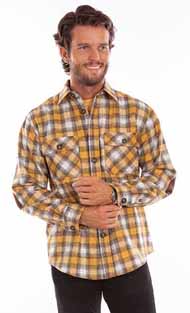 [Farthest Point by Scully Elbow Patch Flannel Shirt]