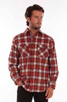 [Farthest Point by Scully Elbow Patch Flannel Shirt]