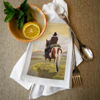 [Lantern Press Cowboy Dish Towel]
