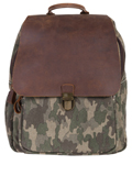 [Scully Western Lifestyle  Camo Collection Backback with Leather Flap]