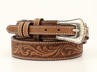 [Ariat Stitched Floral Tooled Ranger Belt]