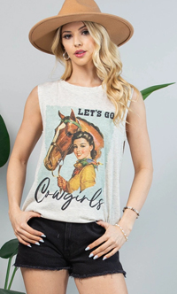 [Limited Edition - Avery Apparel Co. Cowgirl Sleeveless Top]