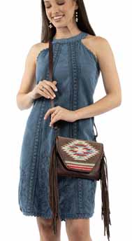 [Scully Western Lifestyle  Woven Crossbody Handbag]