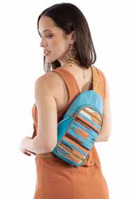 [Scully Western Lifestyle  Woven Sling Handbag]