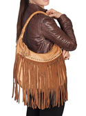 [Scully Western Lifestyle  Fringe Leather Handbag]