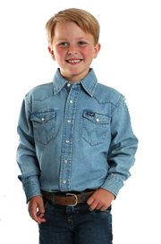 [Wrangler Kids Denim Work Shirt]