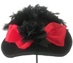 [ Large Brim Organza Trim Hat]