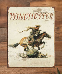 [Desperate Enterprises Winchester Logo Tin Sign]