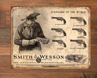 [Desperate Enterprises Smith & Wesson Revolver Tin Sign]