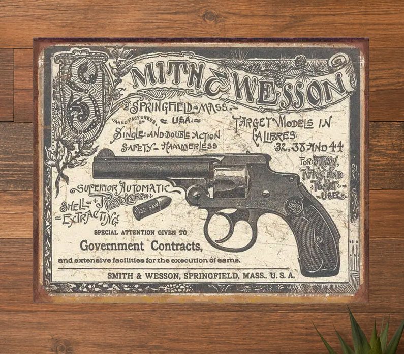 [Desperate Enterprises Smith & Wesson 1892 Tin Sign]