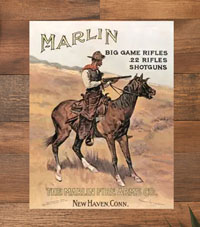 [Desperate Enterprises Marlin Cowboy Tin Sign]