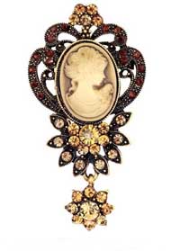 [ Vintage Cameo Pendant -Antique Gold]