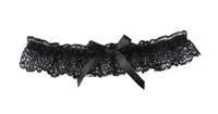 [ Ladies' Lace Leg Garter - Black]